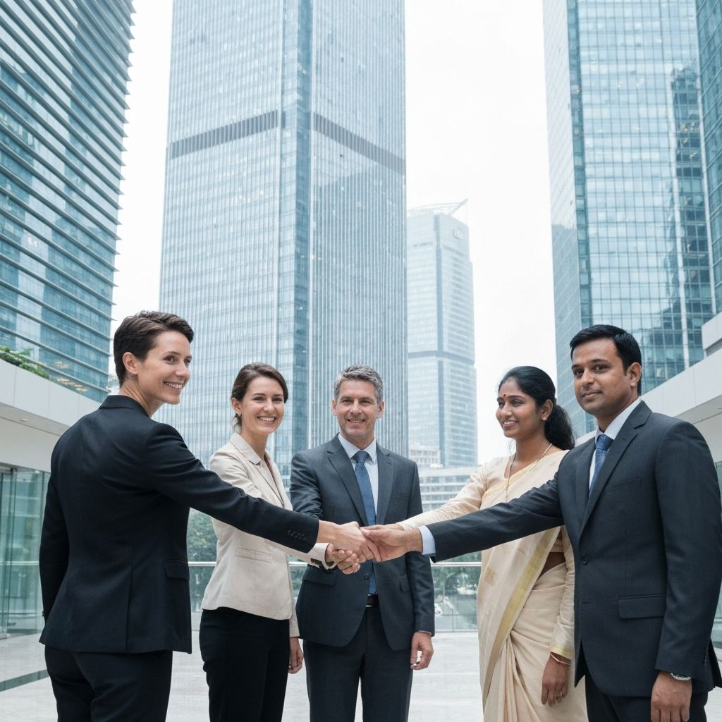 Western and Indian business professionals expanding into India